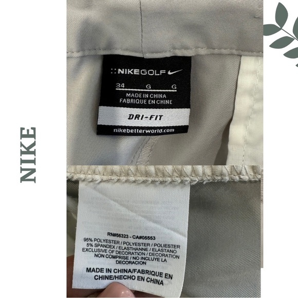 🛍️3/$40 Nike Performance Stretch Shorts in Sand Beige Golf Size 34 - Picture 5 of 5
